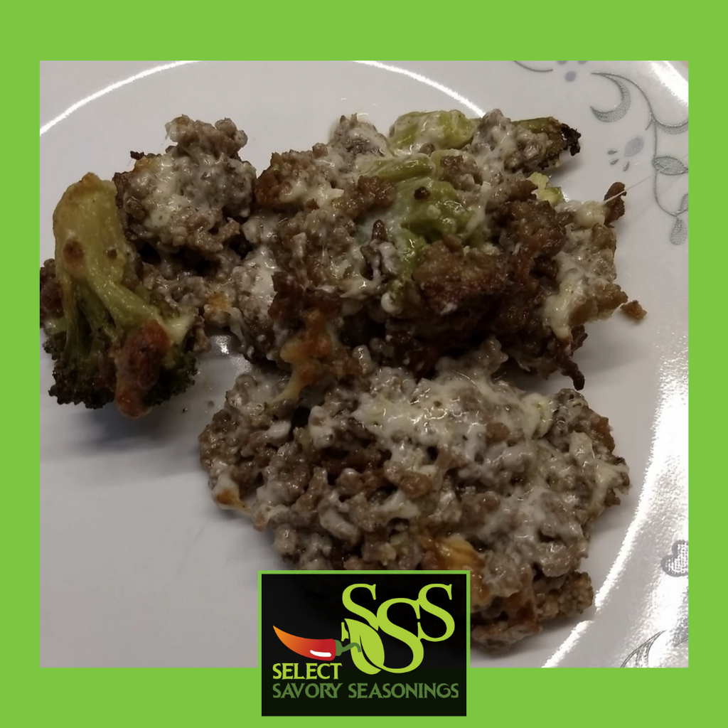 Low Carb Hamburger Broccoli Alfredo